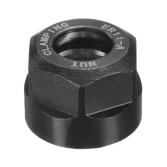 ER11-A(M14) Type Collet Clamping Nut with Dynamic Balance Holes 40Cr Alloy Steel for CNC Machine Chuck Lathe Milling Tools Holder, Black