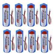 ER14505M 3.6V AA Lithium Battery 2200mAh 8-Pack PLC Replacement Battery Brand New