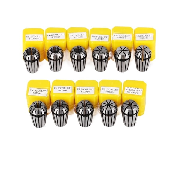 ER16 Collet Set 11pcs Chuck From 1mm To 10mm Beating 0.1MM Precision For CNC Milling Lathe Tool And Spindle Motor ,Quiet Operation