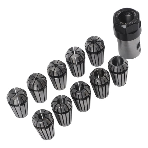 ER16 Spring Collet Set with 8mm Motor Shaft Extension for CNC Milling Lathe High 40CR Steel Deep Hole Machining Stability