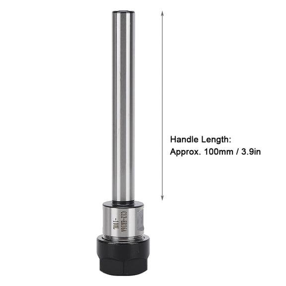 ER16A Collet Chuck Holder Extension Rod 100mm Chrome Molybdenum Alloy Steel for Milling Deep Hole Processing 100L steel