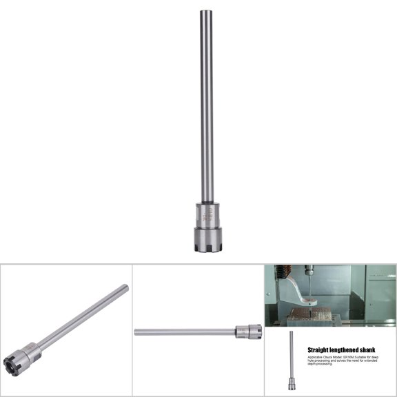 ER16M-150L Collet Chuck Extension Rod 150mm Straight Shank for CNC Milling Lathe Chrome-Molybdenum Steel