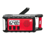 Midland ER310PRO Emergency Weather Radio – 10,000 mAh Power Bank, Bluetooth, NOAA Alerts, Solar/Crank/USB-C, Cree LED Flashlight, SOS – Red/Black