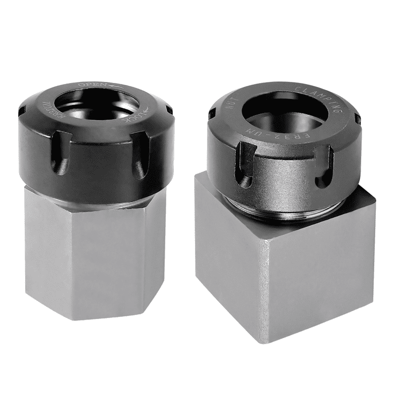 ER32 Collet Chucks Block Set of 2 Square and Hex Workholding Holder for
