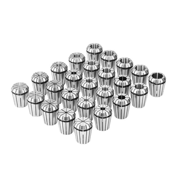 ER32 Collet Set 25pcs, 1/16''-13/16'' CNC Milling Lathe Tool, 15m TIR Precision, with Storage Boxes for Drill Press & Engraving Machine