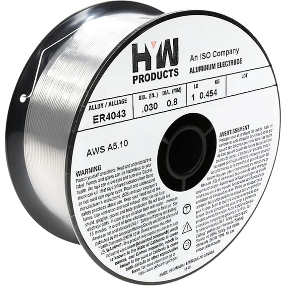 ER4043 Mig .030" Aluminum Welding Wire 1-Pound Roll (Made in North America)
