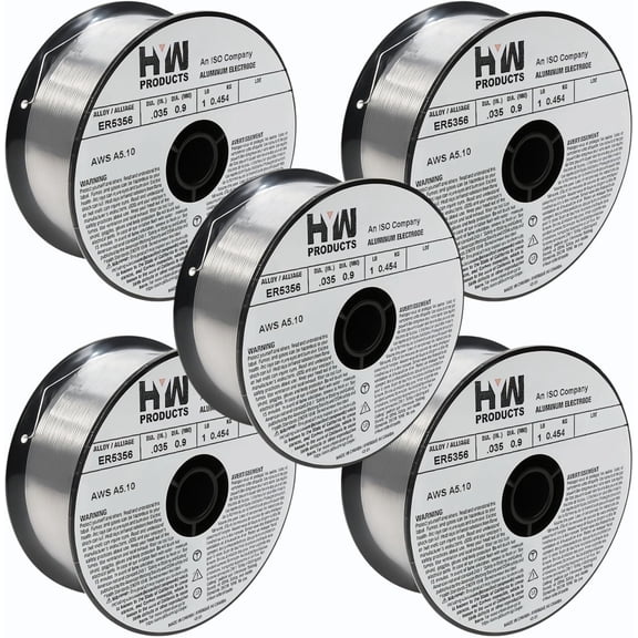 ER5356 Mig .030" Aluminum Welding Wire 1-Pound Roll (Made in North America) 5-Pack