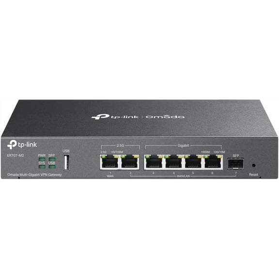 ER707-M2 | Omada Multi-Gigabit VPN Router | Dual 2.5Gig WAN Ports | High Network Capacity | SPI Firewall | Omada SDN Integrated | Load Balance | Lightning Protection