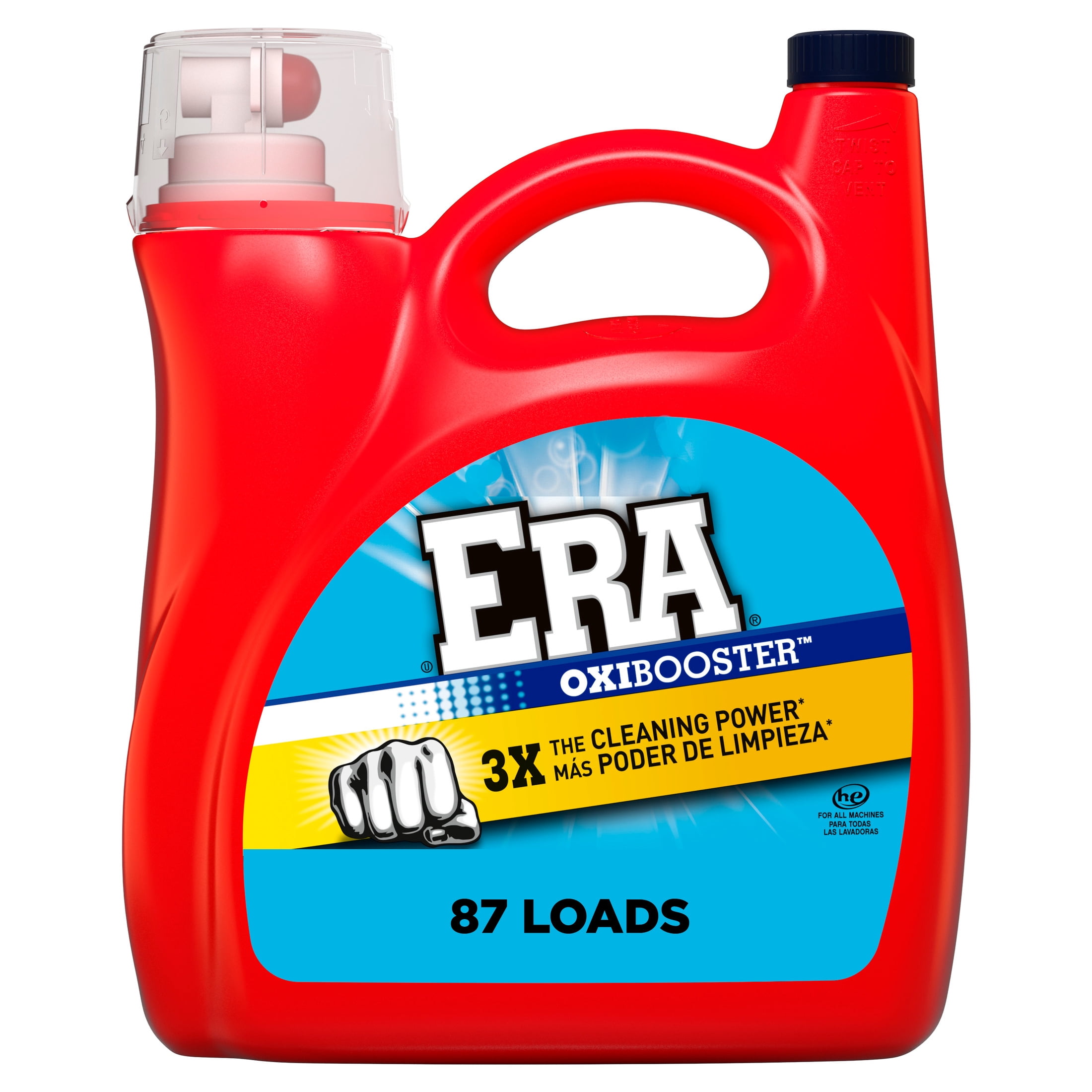 Era Oxibooster Liquid Laundry Detergent, 141 fl oz, 87 Loads