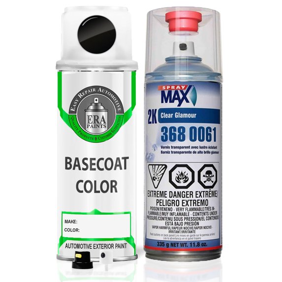 ERA Paints 18L - Graphite Black Mica for SUBARU Exact Match Spray Paint Spray - Essential Kit w/ 2K SprayMax Clearcoat