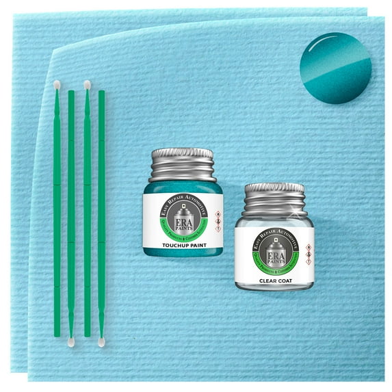 ERA Paints 20Q - Light Teal Metallic for MAZDA Exact Match Touch Up Paint Jar - Essential Kit