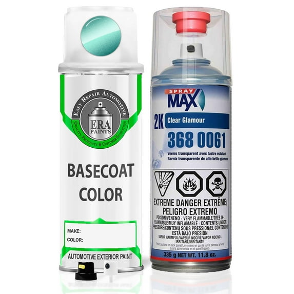 ERA Paints 25H/25K/J3 - Ocean Jade Metallic for PORSCHE Exact Match Spray Paint Spray - Essential Kit w/ 2K SprayMax Clearcoat