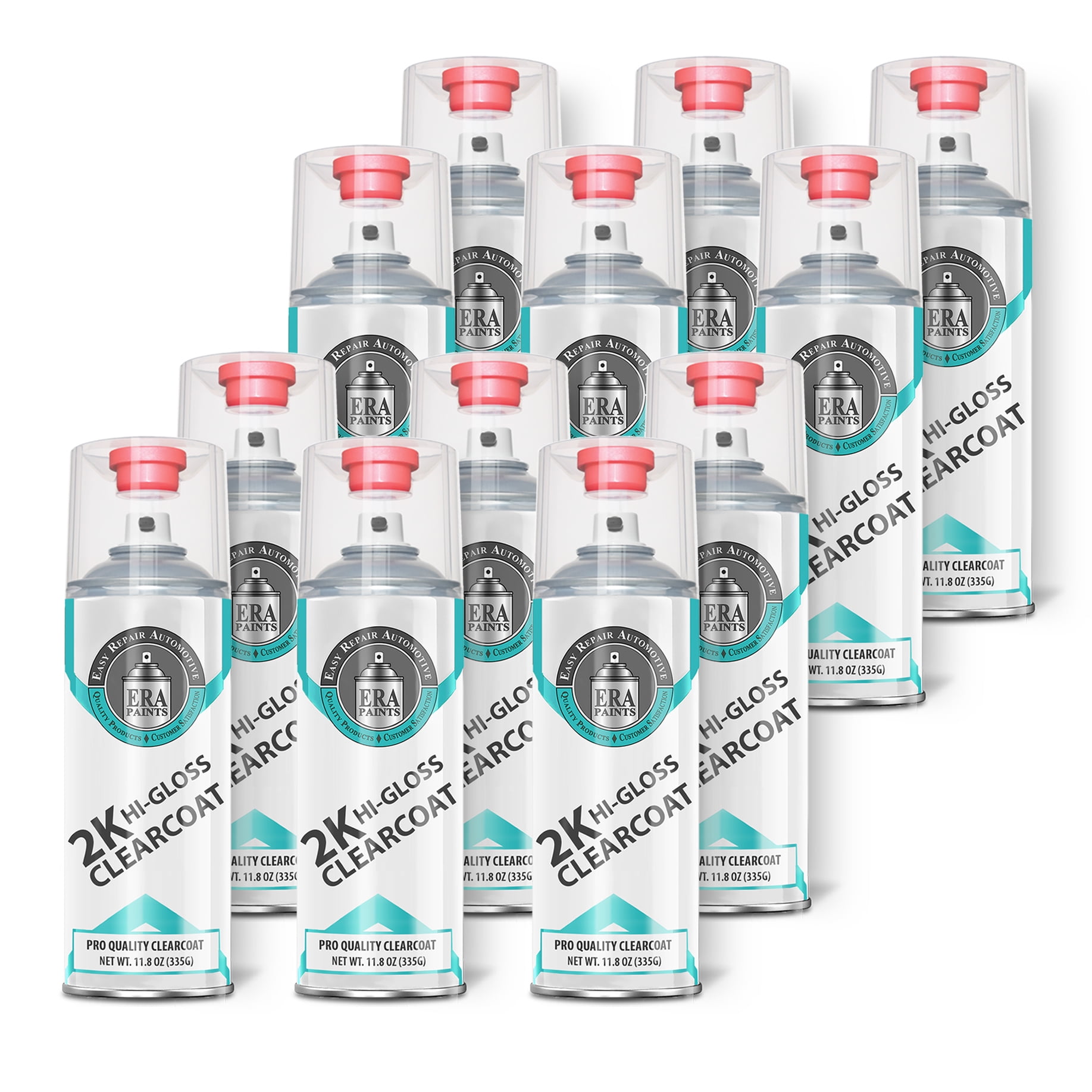 ERA Paints 2K Clear Coat High Gloss Finish 11.8 oz Spray Paint, 12