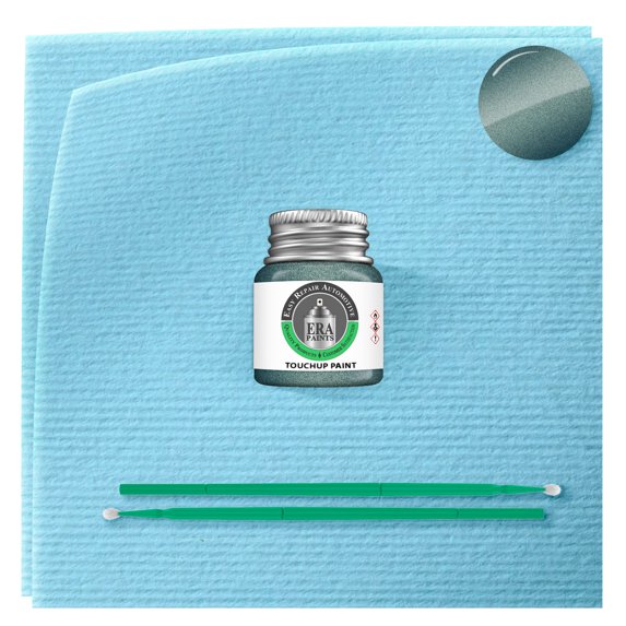 ERA Paints 348 - Bamboo Green Metallic for VOLVO Exact Match Touch Up Paint Jar - Basic Kit