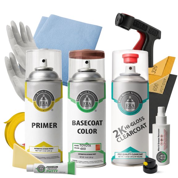 ERA Paints 4X0 - Inferno for Toyota Exact Match Touch-Up Spray Paint - 2K Pro Kit