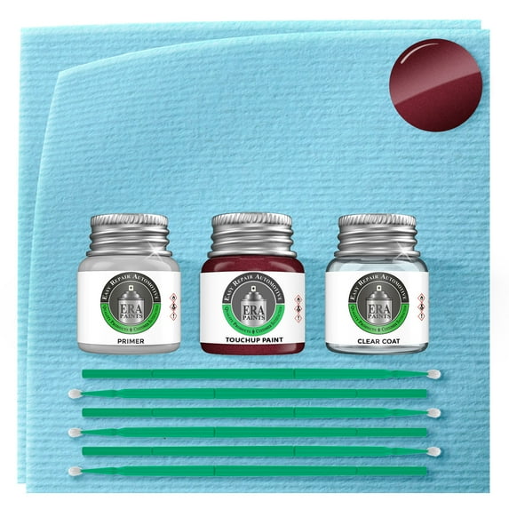 ERA Paints 572/3572 - Ruby Red Mica for MERCEDES Exact Match Touch Up Paint Jar - Premium Kit