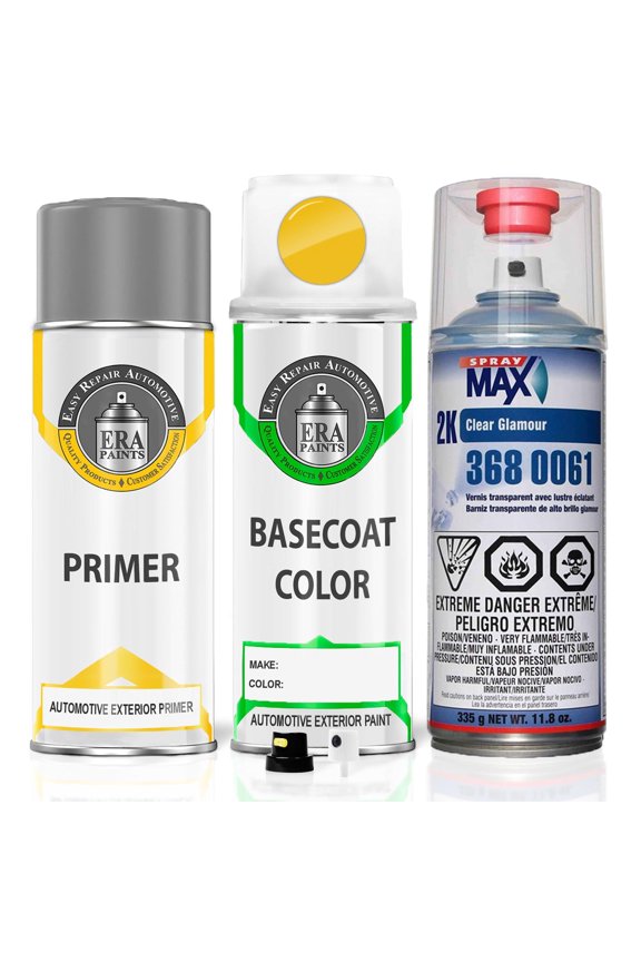 576 - Solar Yellow for LEXUS Exact Match Spray Paint Spray - Premium Kit W/ 2K SprayMax Clearcoat