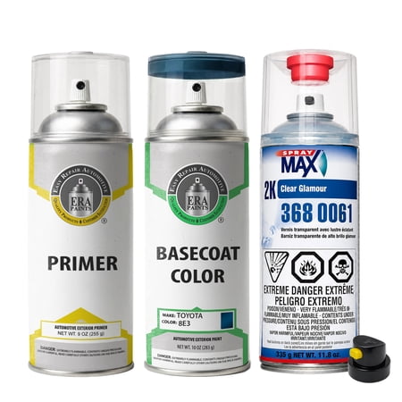 ERA Paints 8E3 - Dark Blue Pearl for TOYOTA Exact Match Spray Paint Spray - Premium Kit w/ 2K SprayMax Clearcoat