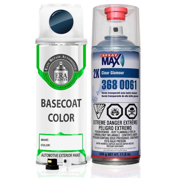 ERA Paints A49 - Space Blue Metallic for MINI Exact Match Spray Paint Spray - Essential Kit w/ 2K SprayMax Clearcoat