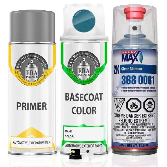 ERA Paints A74 - Oxygen Blue for MINI Exact Match Spray Paint Spray - Premium Kit w/ 2K SprayMax Clearcoat