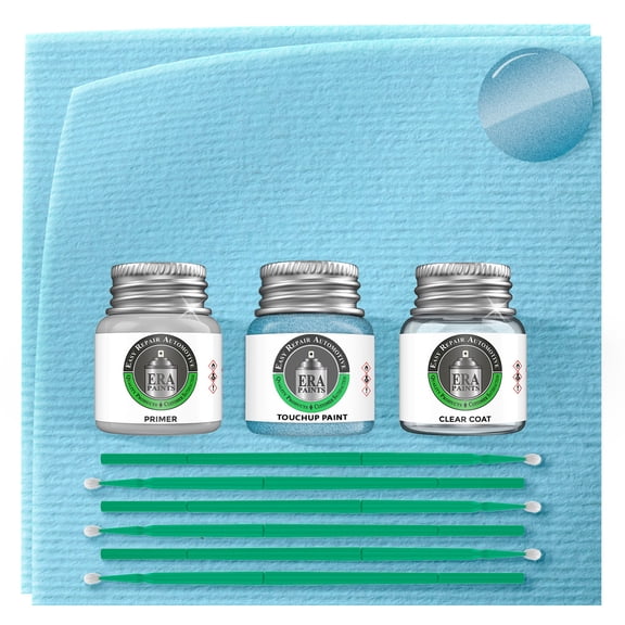 ERA Paints B581M - Powder Blue Metallic for HONDA Exact Match Touch Up Paint Jar - Premium Kit