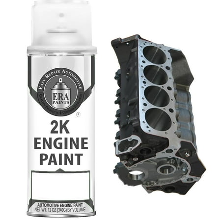ERA Paints Black Engine Paint With Omni-Curing Catalyst - 2K Aerosol High Gloss Chemical Resistant and Extremely Durable Against Color Fade and Brake Fluid