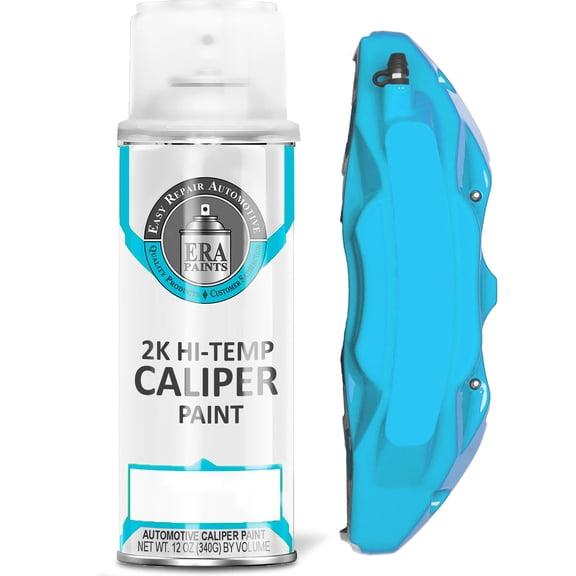 ERA Paints Blue Brake Caliper Paint with Omni-Curing Catalyst - 2K Aerosol High Gloss Chemical Resistant and Extremely Durable Against Color Fade and Brake Fluid