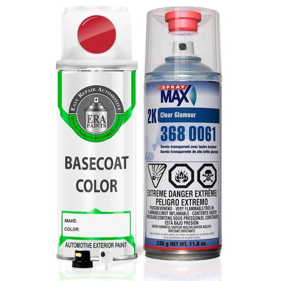 ERA Paints C03L/EA1 - Mad Red for SMART Exact Match Spray Paint Spray - Essential Kit w/ 2K SprayMax Clearcoat