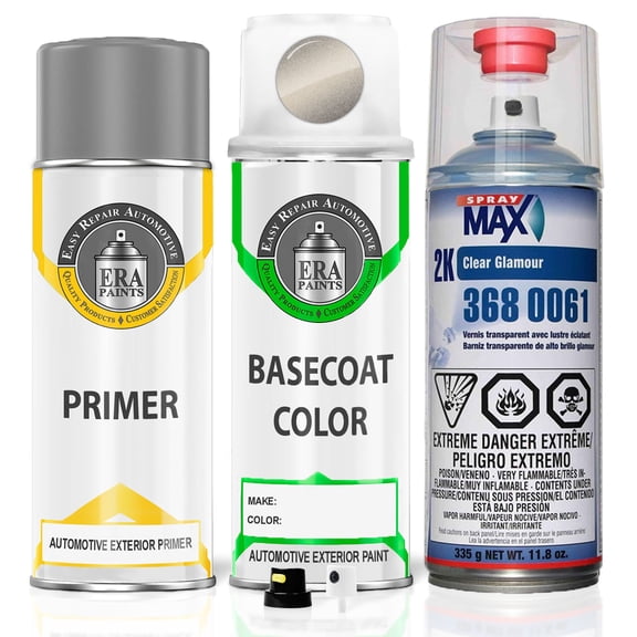 ERA Paints C88L/EA0 - Champagne Metallic for SMART Exact Match Spray Paint Spray - Premium Kit w/ 2K SprayMax Clearcoat