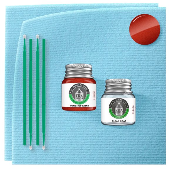 ERA Paints EA - Hot Pepper Red Metallic for FORD Exact Match Touch up Paint Jar - Essential Kit