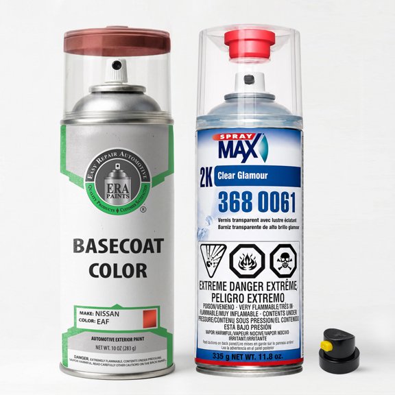 ERA Paints EAF - Anodized Orange Metallic for Nissan Exact Match Automotive Spray Paint - Essential Kit w/ 2K SprayMax Clearcoat