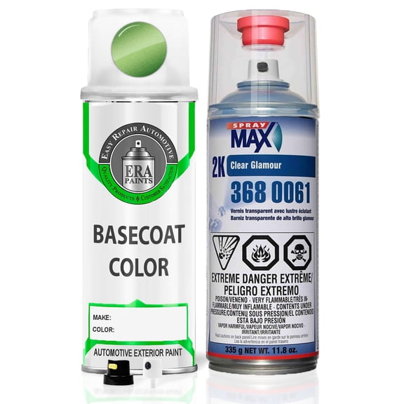 ERA Paints ECZ - Electric Green Pearl for SMART Exact Match Spray Paint Spray - Essential Kit w/ 2K SprayMax Clearcoat