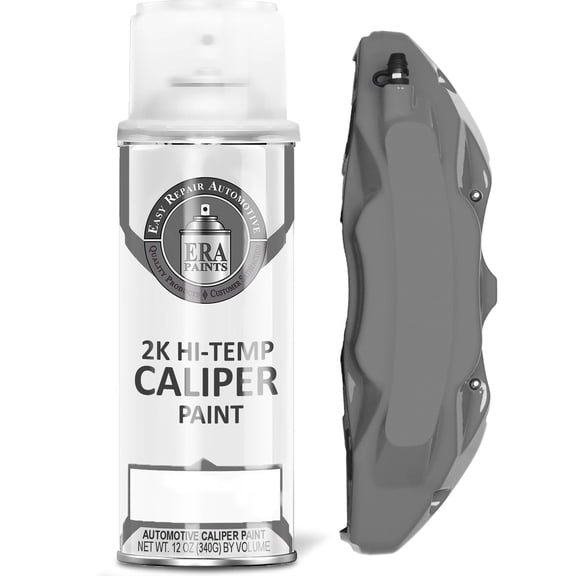 ERA Paints Gray Brake Caliper Paint with Omni-Curing Catalyst - 2K Aerosol High Gloss Chemical Resistant and Extremely Durable Against Color Fade and Brake Fluid