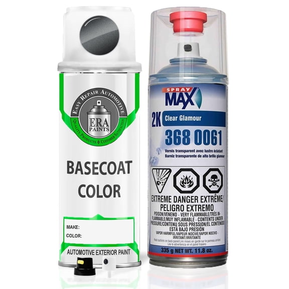ERA Paints J7 - Magnetic Metallic for LINCOLN Exact Match Spray Paint Spray - Essential Kit W/ 2K SprayMax Clearcoat