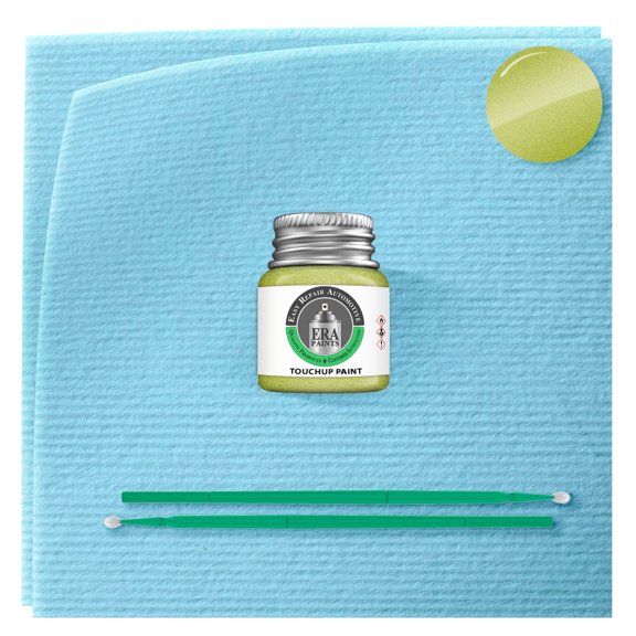 ERA Paints JAD - Yellow Green Pearl for Nissan - Exact Match Automotive Touch Up Paint Jar - Car Scratch & Chip Repair - Basic Kit