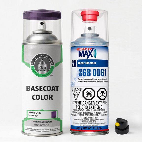 ERA Paints JU - Thistle Metallic for Ford Exact Match Automotive Spray Paint - Essential Kit w/ 2K SprayMax Clearcoat