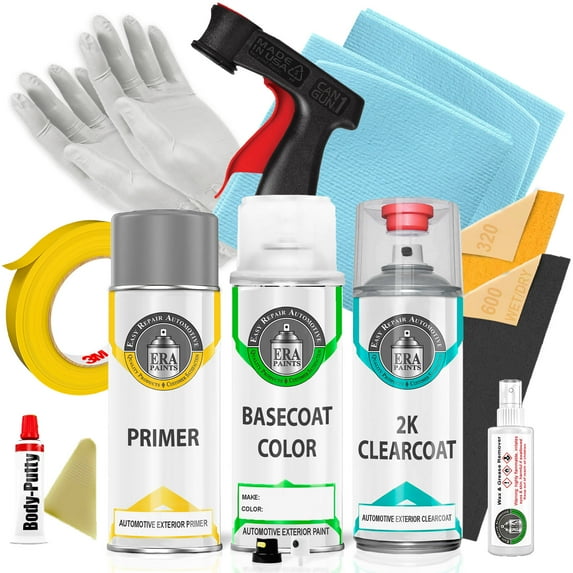 ERA Paints L12H/X4/12G - Speed Yellow for PORSCHE Exact Match Touch Up Paint Spray - 2K Pro Kit