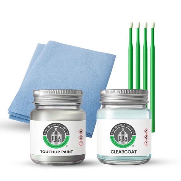 ERA Paints L7JM - Liquid Chrome Magnesium Metallic for Audi - Exact Match Automotive Touch Up Paint Jar - Car Scratch & Chip Repair - Essential Kit