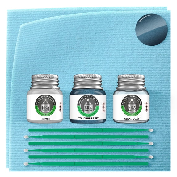 ERA Paints LD - Medium Wedgewood Metallic for LINCOLN Exact Match Touch Up Paint Jar - Premium Kit