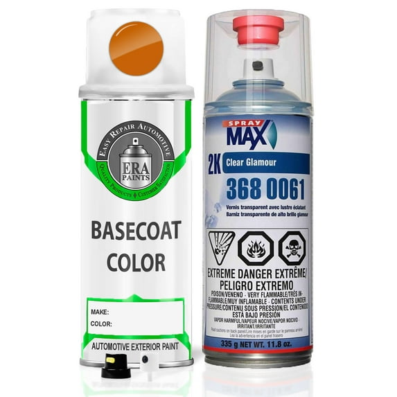 ERA Paints LD2C - Fahrenheit Orange for VOLKSWAGEN Exact Match Spray Paint Spray - Essential Kit w/ 2K SprayMax Clearcoat