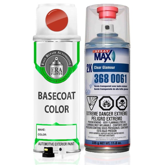 ERA Paints LM2A/H2 - Lava Orange for PORSCHE Exact Match Spray Paint Spray - Essential Kit w/ 2K SprayMax Clearcoat