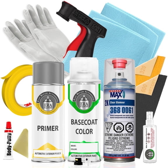 ERA Paints LR715 - Slate Gray for VOLKSWAGEN Exact Match Spray Paint Spray - Pro Kit W/ 2K SprayMax Clearcoat