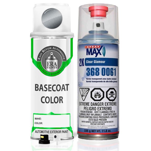 ERA Paints LRA/1DF/2409 - Eiger Gray Metallic for JAGUAR Exact Match Spray Paint Spray - Essential Kit w/ 2K SprayMax Clearcoat