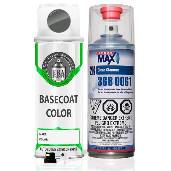 ERA Paints LX7B - Quantum Gray for AUDI Exact Match Spray Paint Spray - Essential Kit w/ 2K SprayMax Clearcoat