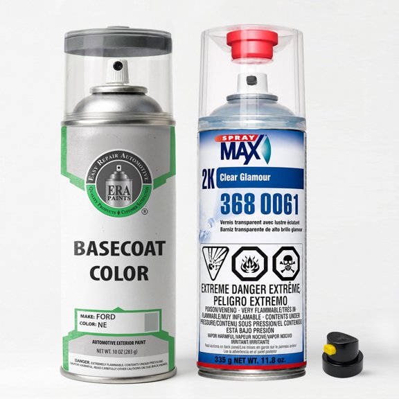 ERA Paints NE - Fighter Jet Gray for Ford Exact Match Automotive Spray Paint - Essential Kit w/ 2K SprayMax Clearcoat