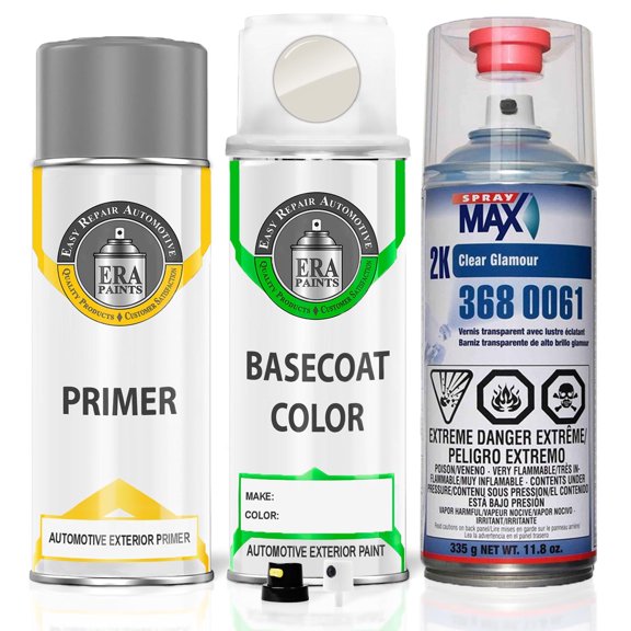 ERA Paints NEG/1942 - White Onyx for JAGUAR Exact Match Spray Paint Spray - Premium Kit W/ 2K SprayMax Clearcoat