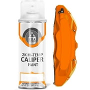 ERA Paints Orange Brake Caliper Paint With Omni-Curing Catalyst - 2K Aerosol High Gloss Chemical Resistant and Extremely Durable Against Color Fade and Brake Fluid