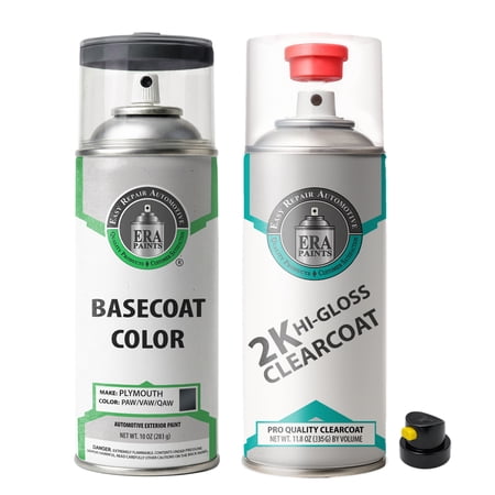 ERA Paints PAW/VAW/QAW - Dark Slate Pearl for Plymouth Exact Match Touch-Up Spray Paint - 2K Essential Kit