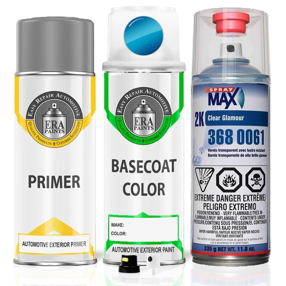 ERA Paints PBJ/MBJ - Hydro Blue Metallic for RAM Exact Match Spray Paint Spray - Premium Kit w/ 2K SprayMax Clearcoat
