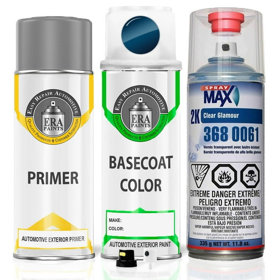 ERA Paints PBS/GBS - Deep Water Blue Pearl for RAM Exact Match Spray Paint Spray - Premium Kit w/ 2K SprayMax Clearcoat